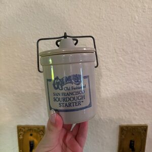 Vintage Gold Rush Sourdough Starter Crock